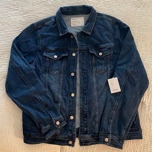Men’s Bridge Denim Jacket - Dark Indigo. Size Medium.